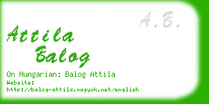 attila balog business card